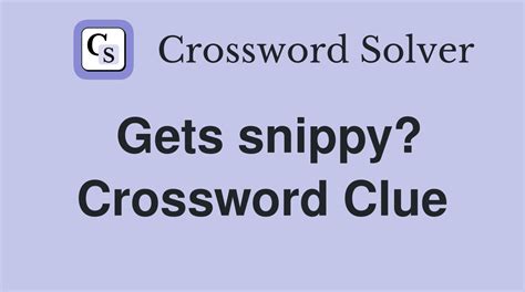 snippy crossword.